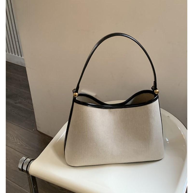 

Винтажная холщовая сумка-ведро для женщин, новая элегантная повседневная сумка через плечо, женская сумка через плечо в стиле ретро, эстетичная