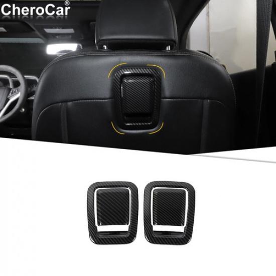 Inner Seat Backrest Handle Decor Trim For Chevrolet Camaro 2010-15 Carbon Fiber