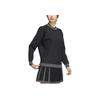 Adidas Badge Crew Neck Fitted Long Sleeve Sweater Women Sweater Black HZ6039