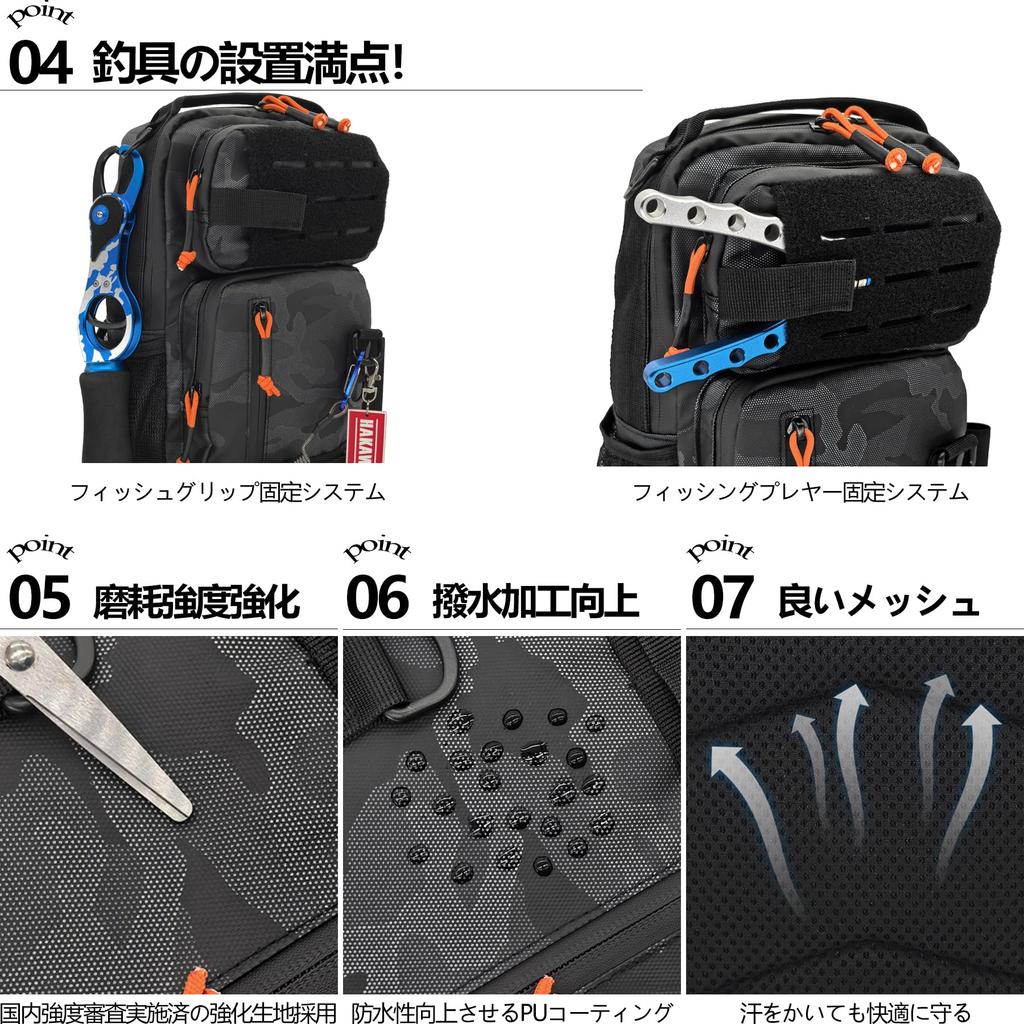 Multifunctional Fishing Medium to Small Large Reversible Shoulder Body Suitable for Stream and Outdoor Activities [HAKAWAFLY] Bag, Size,