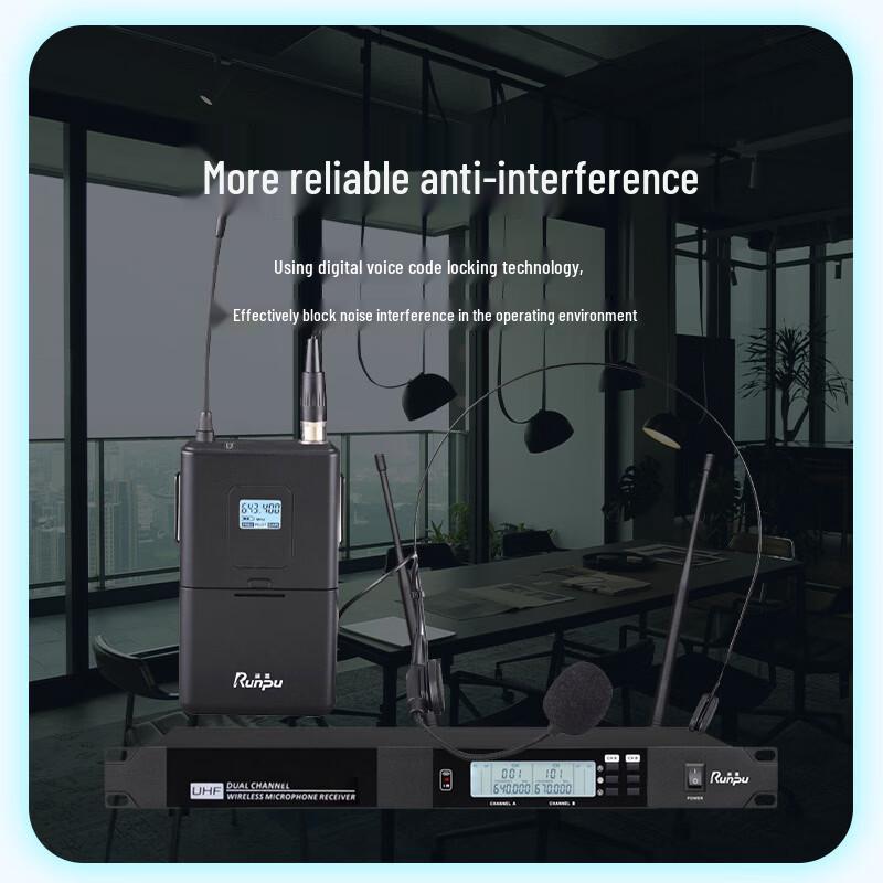 Runpu UHF Wireless Dual Headset Microphone System (CN version)