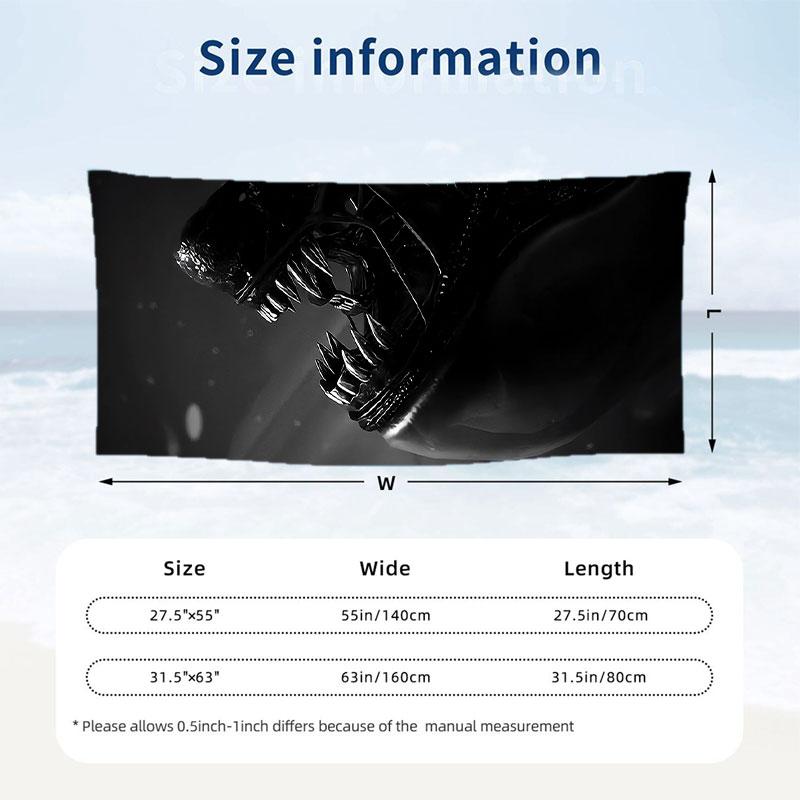 Large Beach Towel Quick Dry Absorbent Towel For Beach IndoorAlien Xenomorph