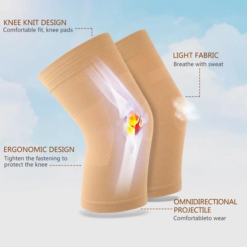 2Pcs Lightweight Knee Compression Sleeves Knee Brace Support For Joint Pain Relief Arthritis Acl Mcl Gym Sports Injury Recovery