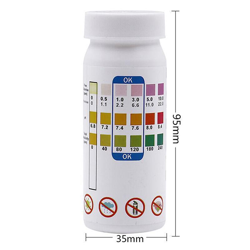 Aquarium-Wasser Teststreifen Tankwasserqualität Testkit Pool SPA Teichwasser Testpapier PH Alkalinität Härte Testpapier