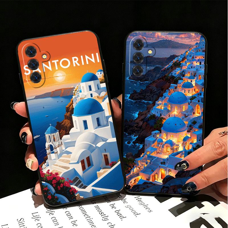 Santorini Greece Summer Soft Phone Case for Samsung A17 A37 A57 A16 A26 A36 A56 A15 A25 A35 A55 A14 A24 A34 A54 A13 A23 A33 A53