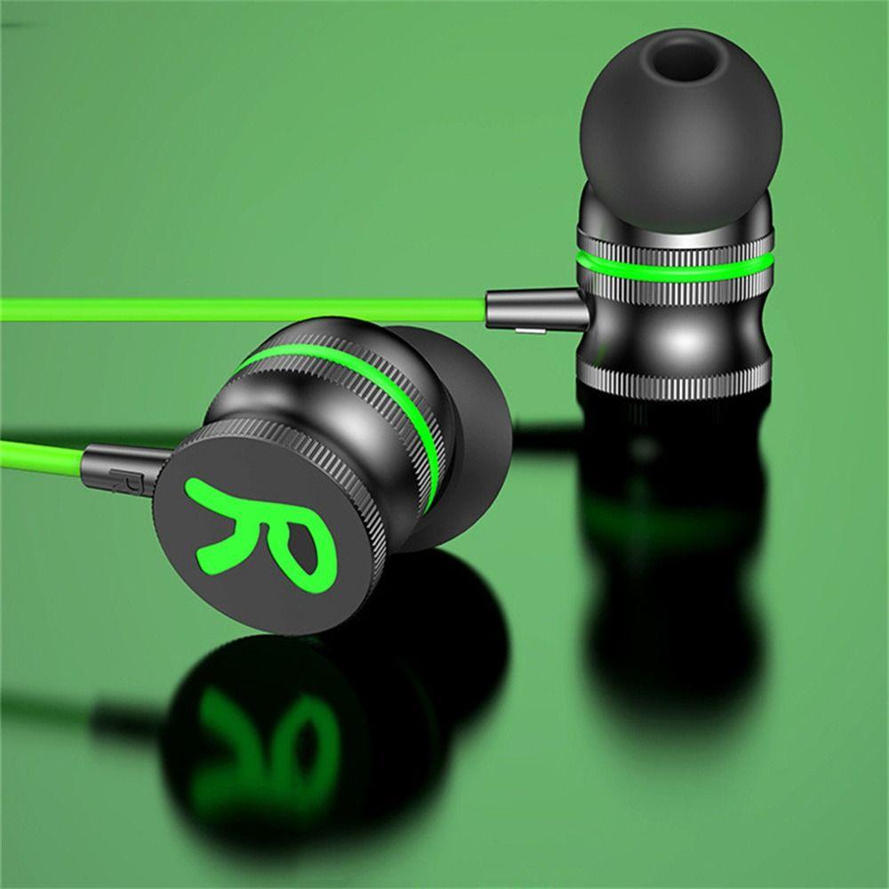 With Mic L Jack 3.5mm Gaming Music Wired Earbuds Stereo Headset In Ear Earphone Wired Earphone