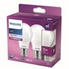 Philips LED Bulb Equivalent 75W E27 Cool White Not Dimmable, Glass, Set of 2