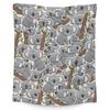 Cute Koala Animal Pattern Blanket Soft Flannel Comfortable Lightweight Suitable for Children Sofa Bedroom Living Room