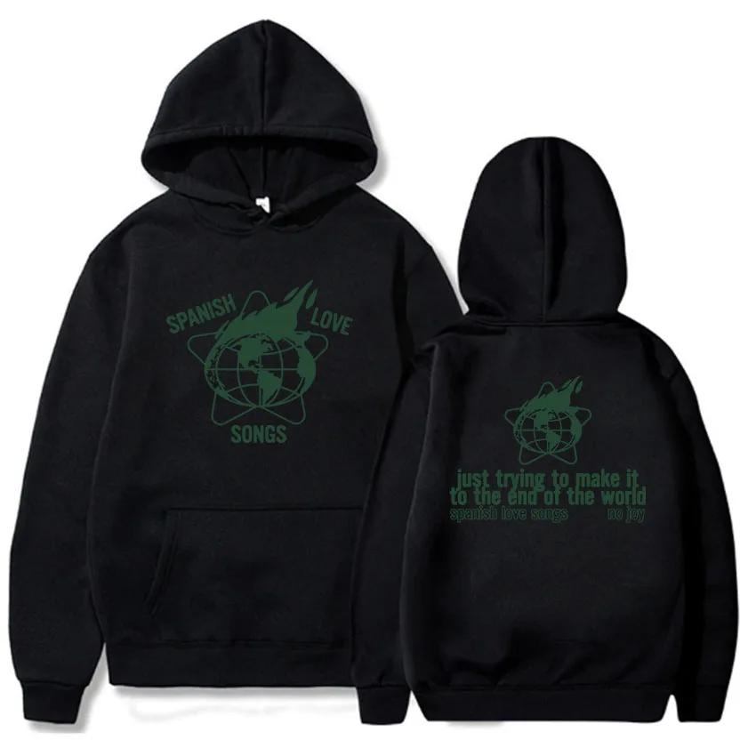 Felpe grafiche No Joy Spagnolo No Joy Felpe Harajuku Donna Inverno Felpe con cappuccio Stampate Roupas Femininas Ragazze