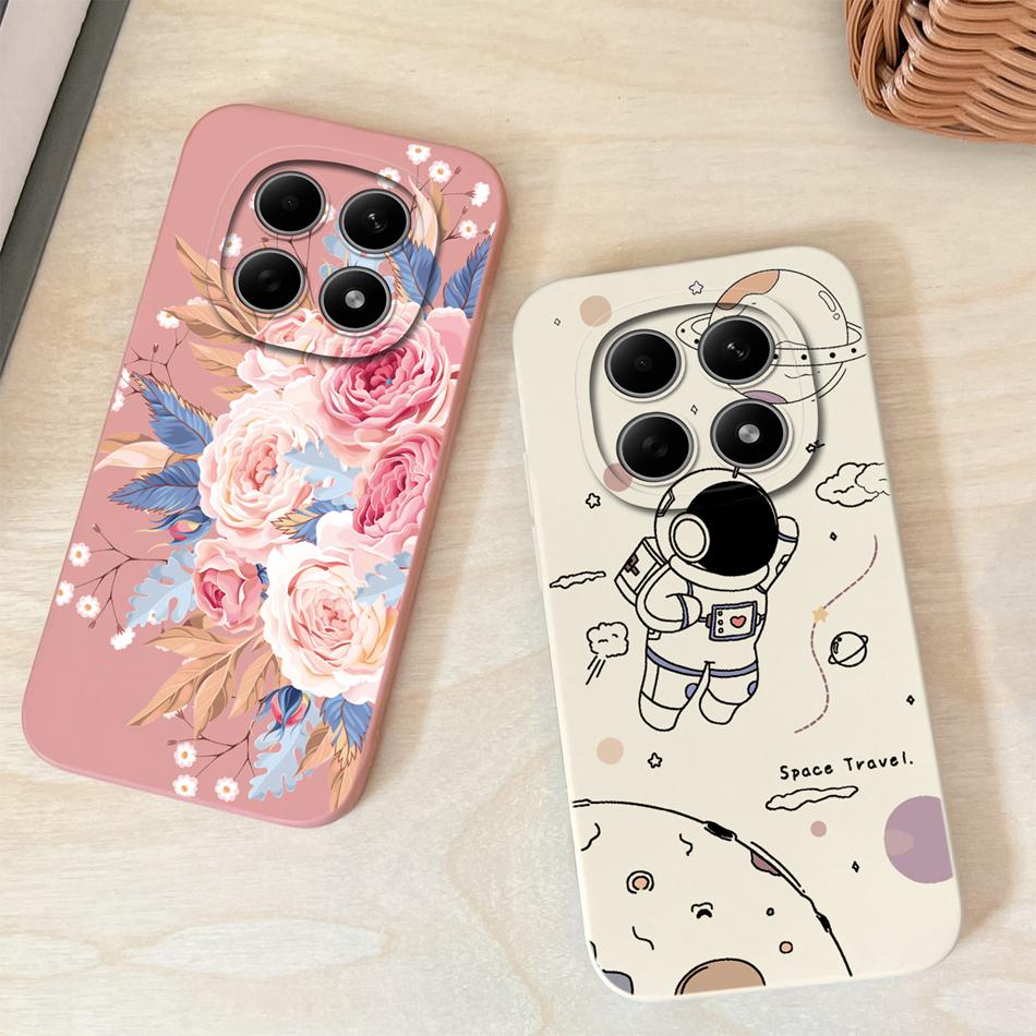 Case For Redmi Note 15 Pro Plus Candy Painted Flower Phone Cover For Redmi Note15 4G 5G Soft Camera Protecion Liquid Back Covers