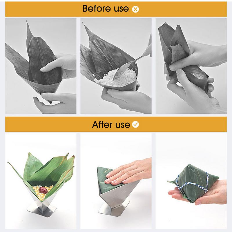 Dragon Boat Festival Zongzi Mold Sticky Rice Dumplings Maker Making Tools Mould For Traditional Chinese Food Kitchen Accessories