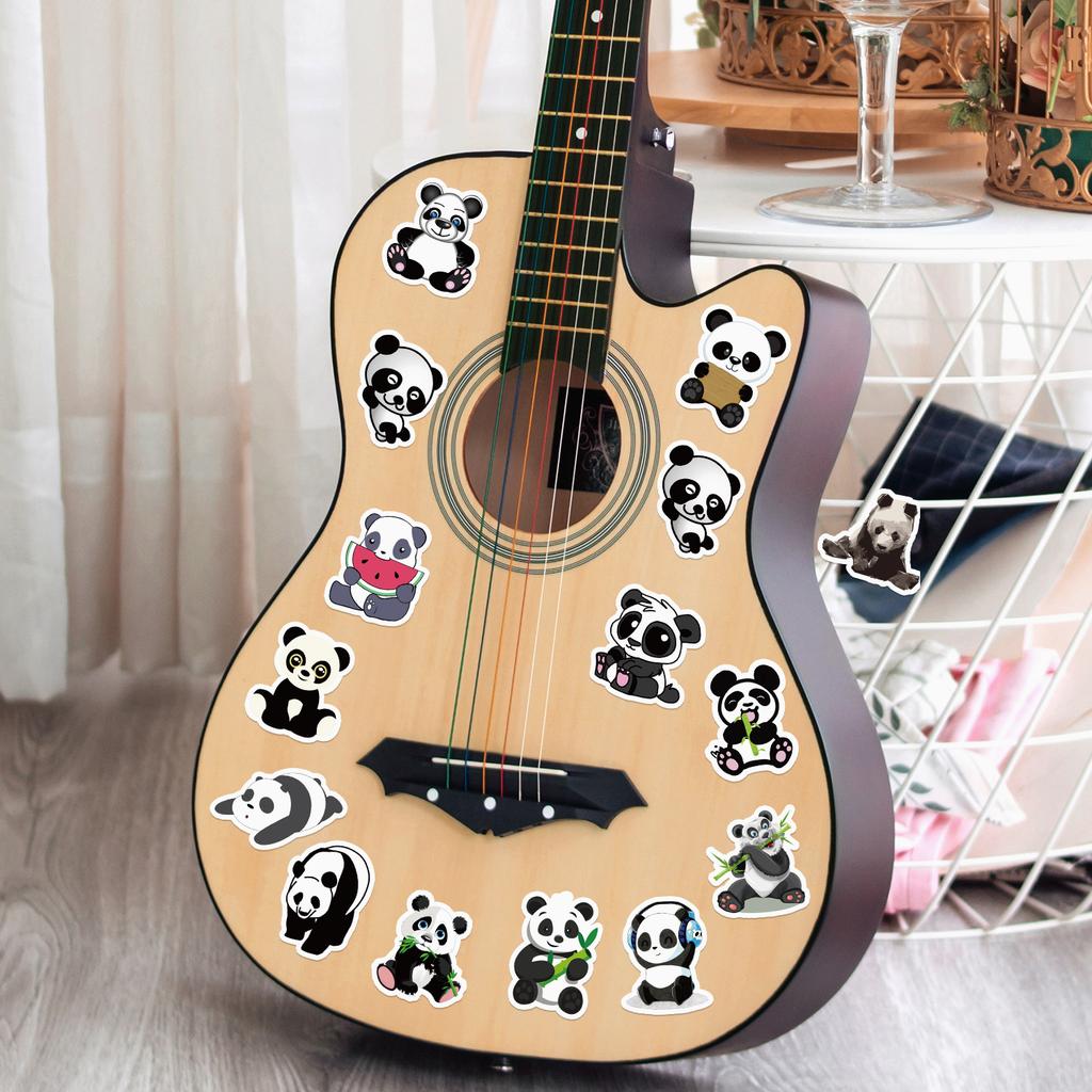 50 Cute Wind Panda Stickers Mobile Suitcase Waterproof Decorative Stickers Children's Hand Account Stickers