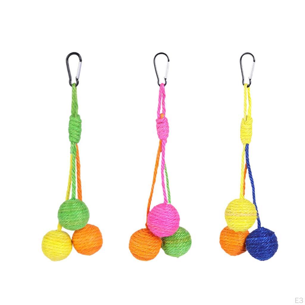 Katzen Seilball Sisal Spielzeug für Wohnungskatzen Jagd Haustier Geschenk Handgefertigt 32cm Länge Langer Teaser