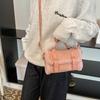 2025 new fashion trend handbag 2025 winter new foreign style plush small square bag shoulder bag