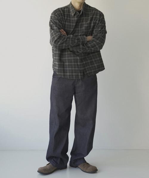 SIIIIDO Luca Vgd Soft Green Check Shirt #1