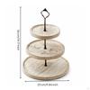 3Tier Dessert Stand Farmhouse 3 Tier Serving Tray Rustic Wooden for Hosts, Pastry