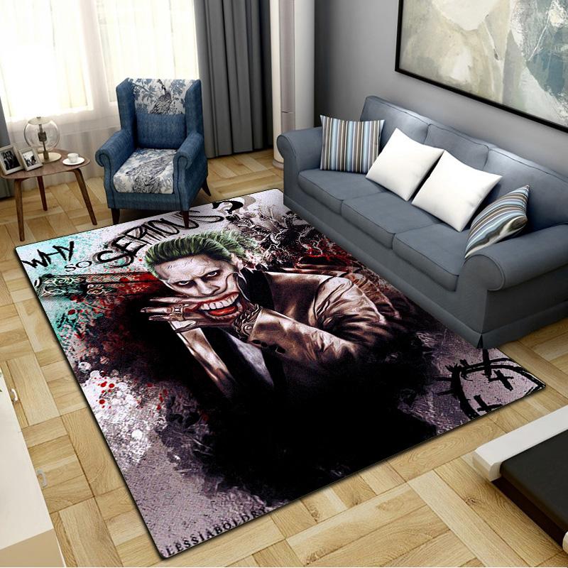 Joker Clown Carpet Rug for Living Room Bedroom Home Sofa Decoration,Kids play Non-slip Floor Mat