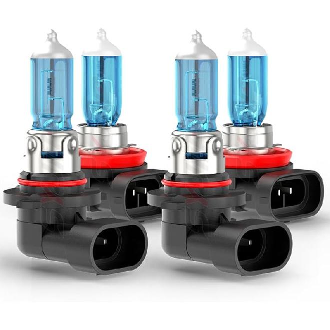 Upgraded Halogen Headlight Bulbs For Compatible For Chevy Silverado 1500 (2007-2015)/ 2500 3500 (2007-), 9005 H11 High And Low Beam Halogen Headlamp