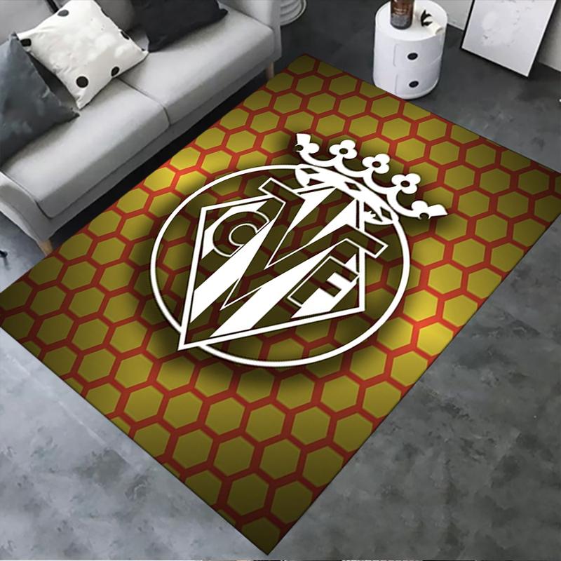 2025 Neuer Villarreal Teppich für Wohnzimmer Schlafzimmer Zuhause Sofadekoration, Kinder Spiel rutschfeste Bodenmatte