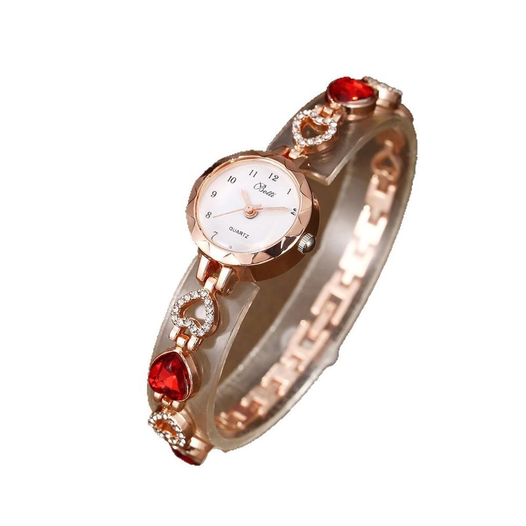Minimalist Womens Quartz Watch With Heart Pendant Jewelry Set For Casual Wear