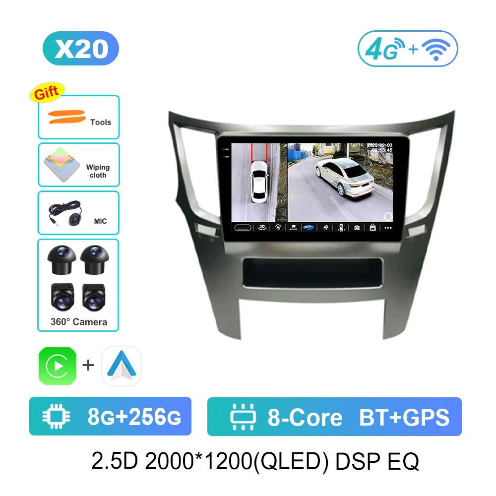 Android 14 Car Video Multimedia Player for Subaru Outback 4 BR Legacy 5 2009 - 2014 GPS DSP Stereo WiFi Bluetooth 4G Auto Tools