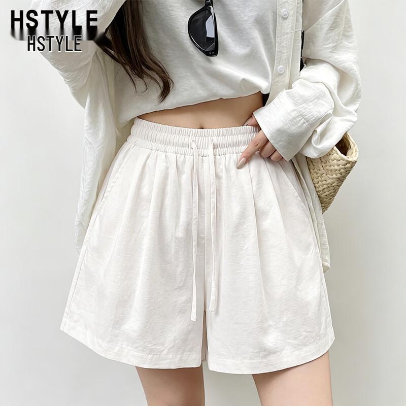 Women s High-Waist Loose Wide Leg Summer Shorts S