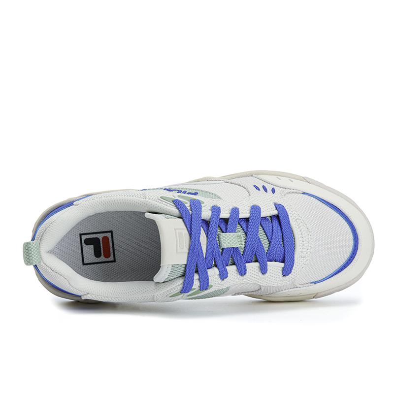 FILA CHAMEO Breathable Low top Skateboard Shoes Women's White Blue F12W623305FPG