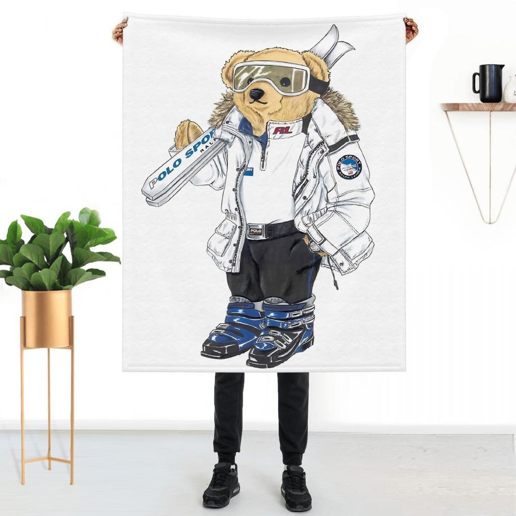 Der BÄR Wirft Decken Kinderdecke Zuhause und Dekoration Überwurf Bett Sofa Knie Benutzerdefiniert Anime Flauschig Weich Luxus Niedlich