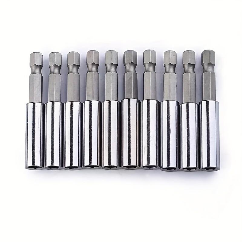 

10pcs Magnetic Extension Socket Set - 2.36 Length, 1/4 Hex, Quick Release, Durable Metal