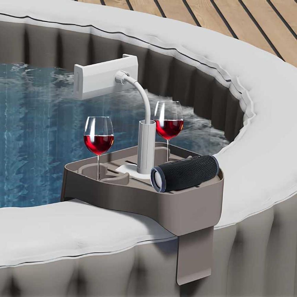 Clip-on Pool Cup Holder Phone Holder Pool Beverage Drink Tray Summer Accessory