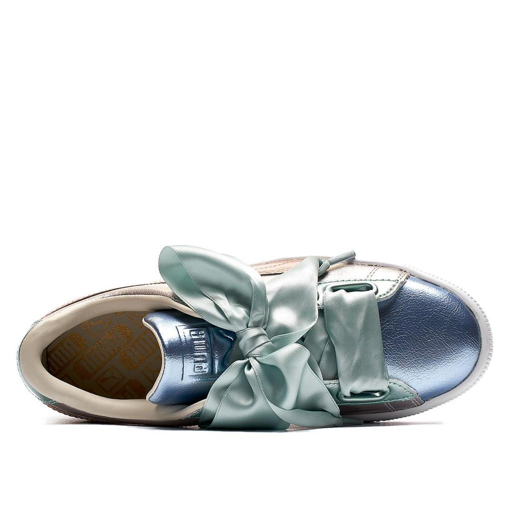 Puma Basket Heart Bauble FM Silver Women Sneakers 364809-01