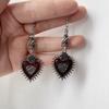 9x Goth Mysterious Drop Earring Jewelry Rose Heart for Butterfly Bat Skull for Cross Pendant Charm Vintage Earring For W