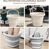 Faltbarer Eimer - Faltbares rechteckiges Design mit Griff, platzsparend, geeignet für RVS, Camping, Autowaschen, Angeln und cle