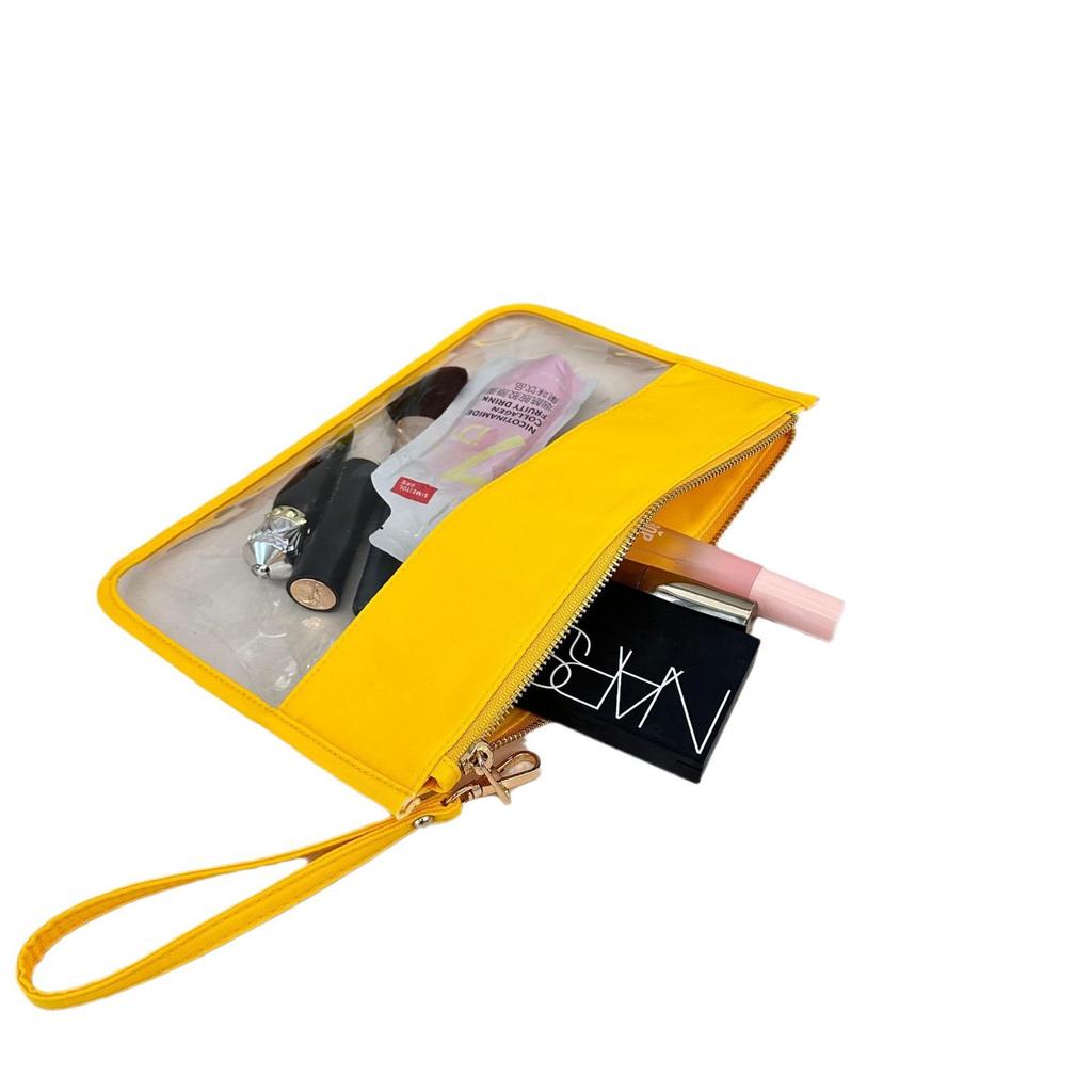 Transparente wasserdichte Reise-Kosmetik- und Snacktasche aus PVC - Großes Fassungsvermögen