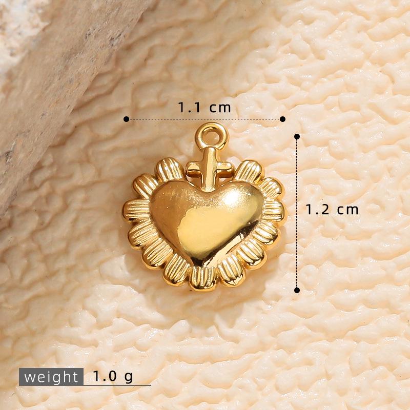 Vergoldete minimalistische Herzohrringe - Rostfreier Stahl Retro-Stil Damenschmuck