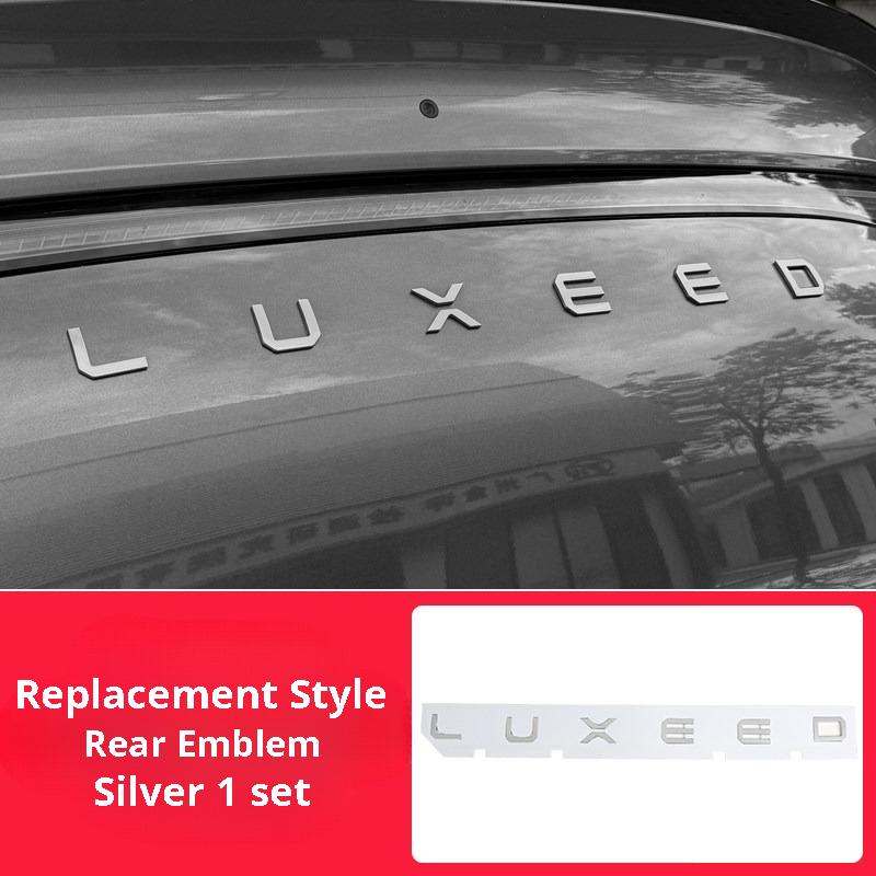 For Luxeed S7 R7 Blackened Car Emblem Sticker Front Rear Emblem Cover Letter Badge Modification Decorative Accessories