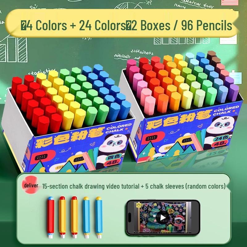 Brand New Dustless Non-Staining White Chalk for Teachers and Kids - Ideal for Blackboards and Bulletin Boards