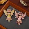 Enamel Brooch Pin Unique Cute Gift Colorful Breastpin for Scarves Shawl Bags Orange