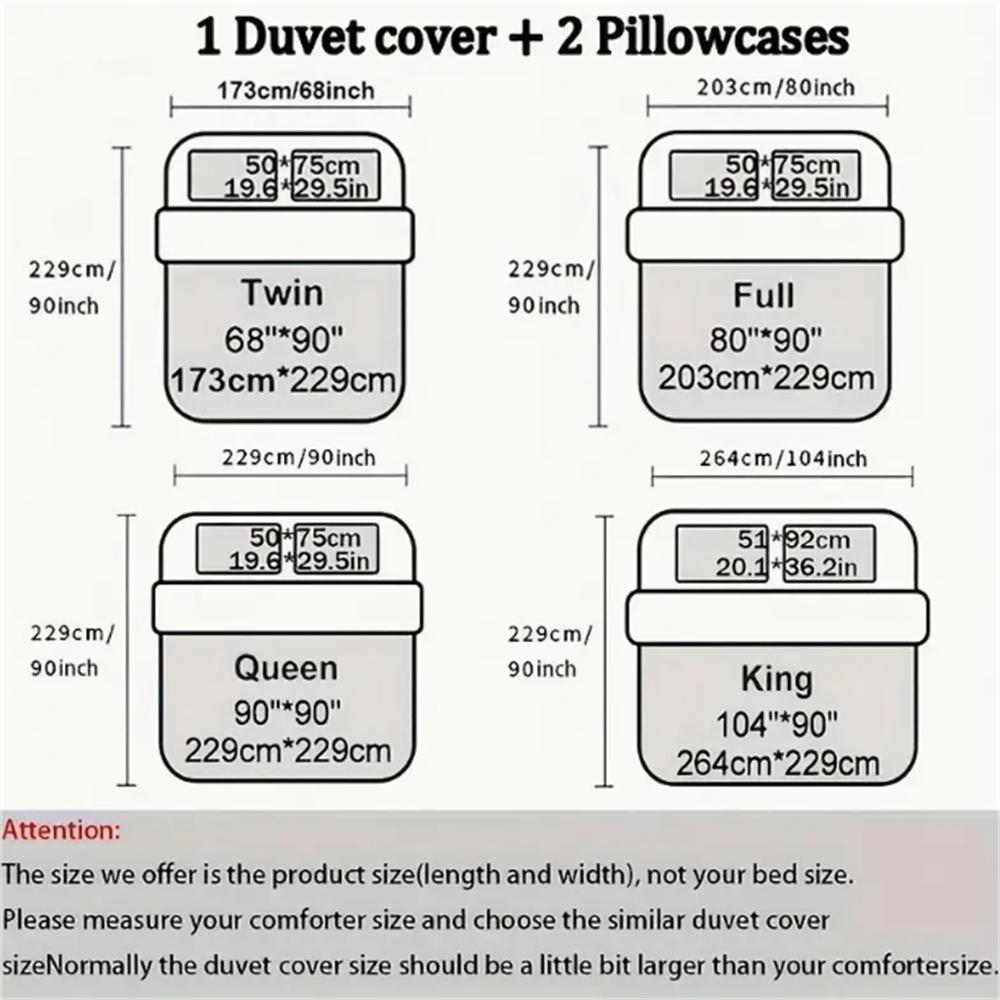3-Piece Merry Christmas Microfiber Duvet Cover Set - Santa Claus Pattern Bedding for Bedroom Guest Room - Soft, Hypoallergenic