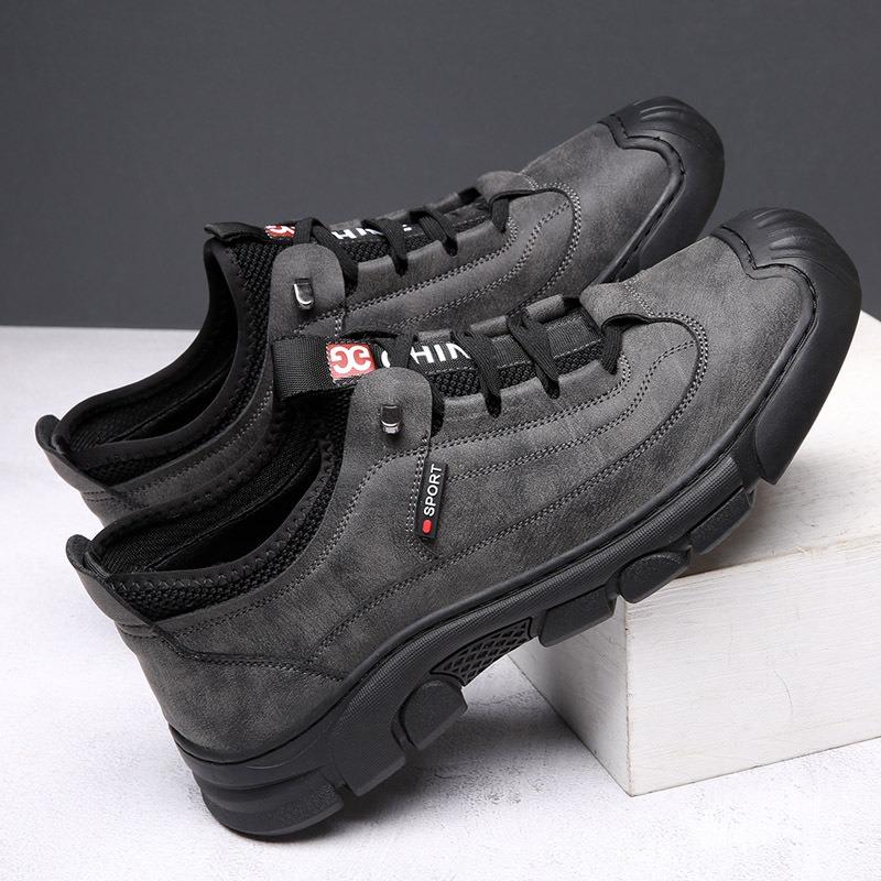 Neue Herrenschuhe für den Frühling Leder vielseitig rutschfest Outdoor-Sport Freizeitlederschuhe Herren Bergsteigerschuhe bequem