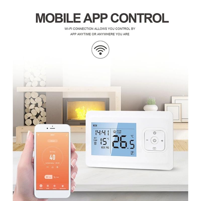 WiFi Thermostat Digital Temperature Controller APP Control LED Display Screen Electric Floor Heating Thermostat