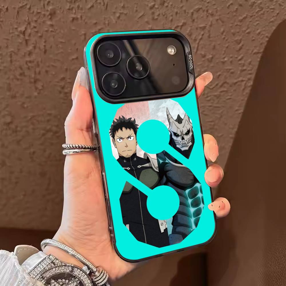 Hot K-Kaiju No8 Anime Phone Case For iPhone 17,16,15,14,13,12,11,Pro Max,Plus Candy Silver Cover