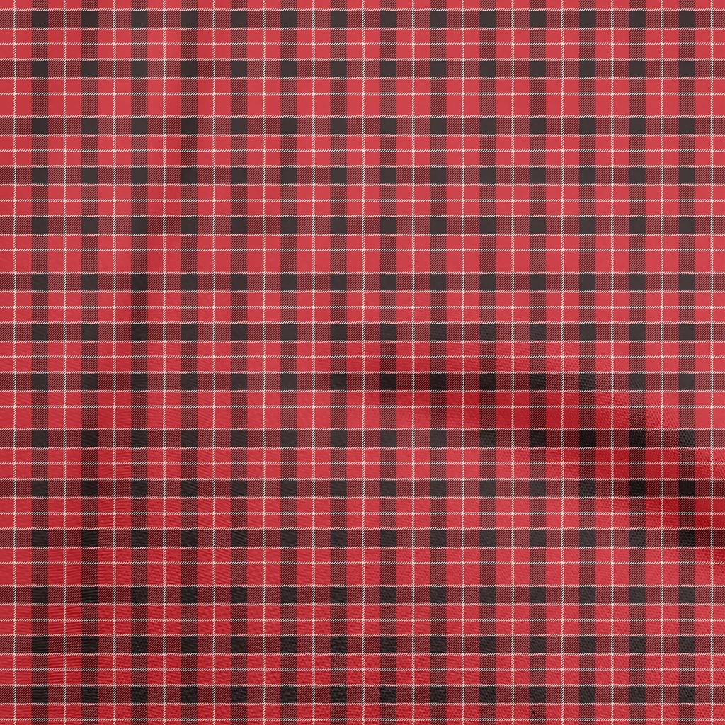 oneOone Cotton Flex Green Fabric Check Sewing Material Print Fabric By The Yard 40 Inch