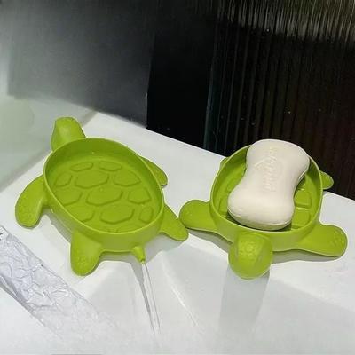 Cartoon Kleine Schildkröte Seifenschale, Niedliche Seifenschale, Waschbecken, Haushalt Grün PP Super Niedliches Abtropfgestell