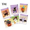 Small Plastic Bags for Treats 100 Pcs Halloween Treat Bags, Self Adhesive Seal Clear Candy Dessert Cute Cartoon Pouches Cookie Trick or Party