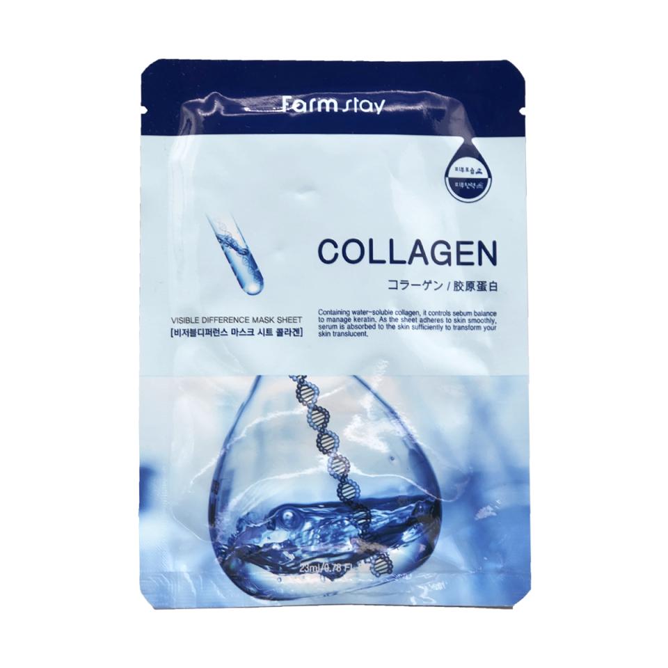 

FarmStay Visible Difference Mask Sheet Collagen Увлажняющая тканевая маска для лица с коллагеном