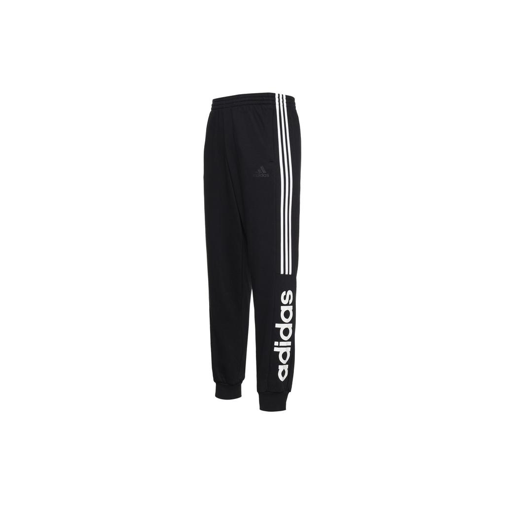 adidas Thermal Windproof Loose Fit Fleece Lined Casual Long Knitted Sweatpants Men's Black GD5473