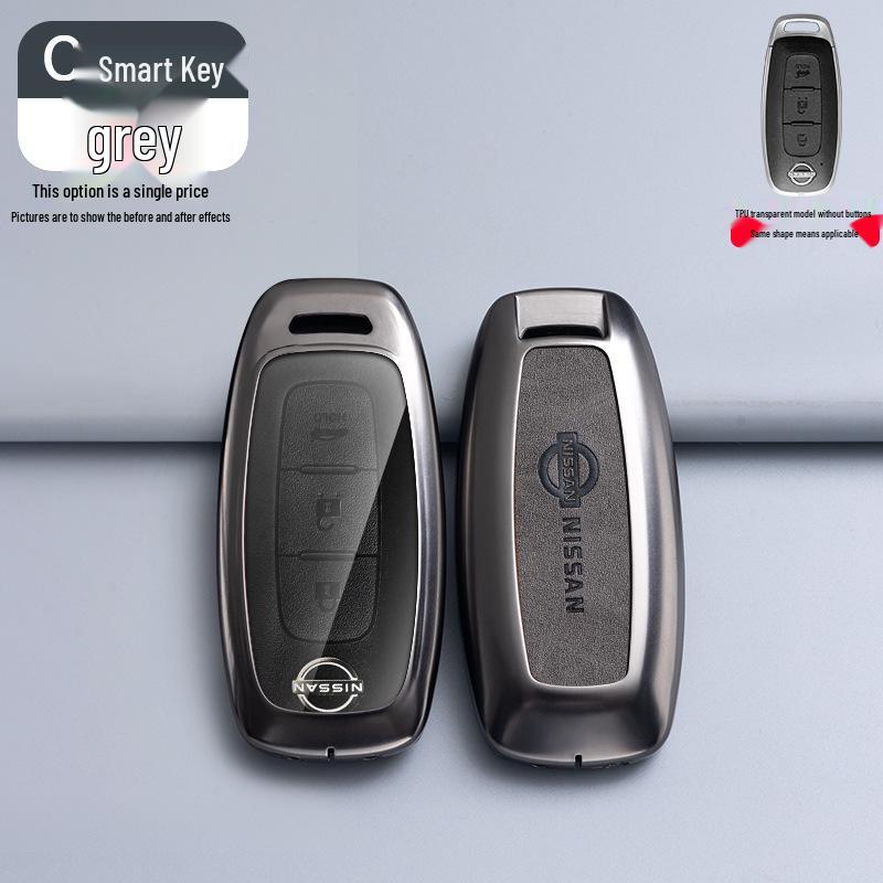 Nissan Key Case: Compatible with Qashqai, Kicks, X-Trail, Murano, Tiida, Sylphy, Pathfinder - Premium Unisex Car Key Shell & Buckle