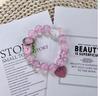 Bead hand rope bracelet acrylic love mobile phone case pendant pendant color green bracelet delivery guarantee digital