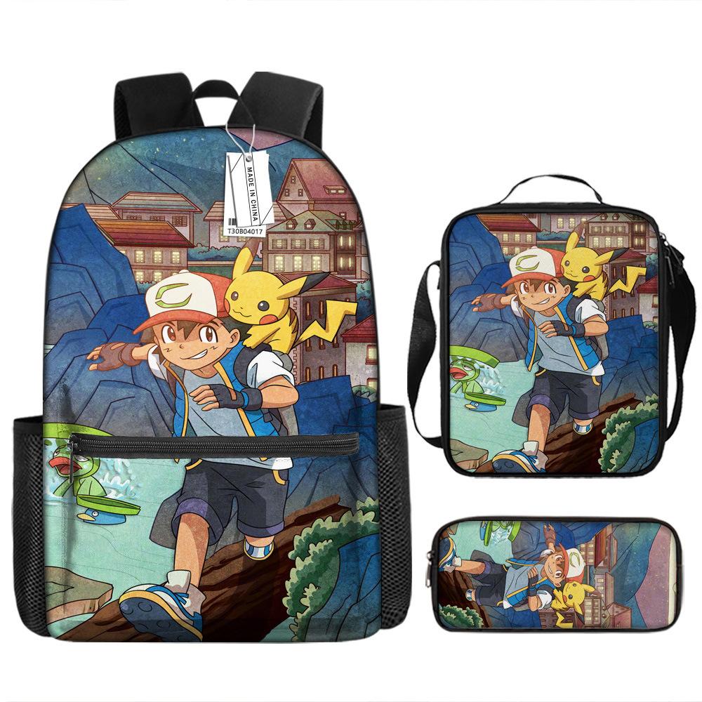 School Season Student Schoolbag Pokémon Pokémon Backpack Cartoon Satchel Pencil Case